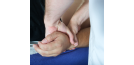 Osteopath treating hands