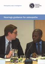 Hearings guidance for osteopaths