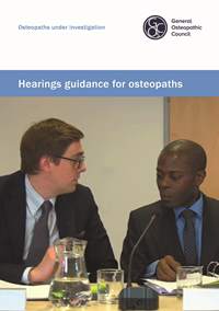 Hearings guidance for osteopaths