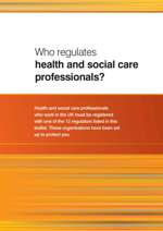 Who Regulates Health and Social Care Professionals leaflet