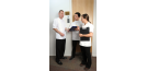 Osteopath and students-discussion