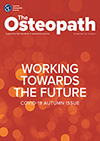 The Osteopath Autumn 2020 front cover