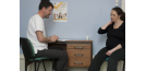 Male osteopath consultation with pregnant woman 2