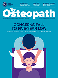 The Osteopath Jan/Feb 2019 cover 200x283